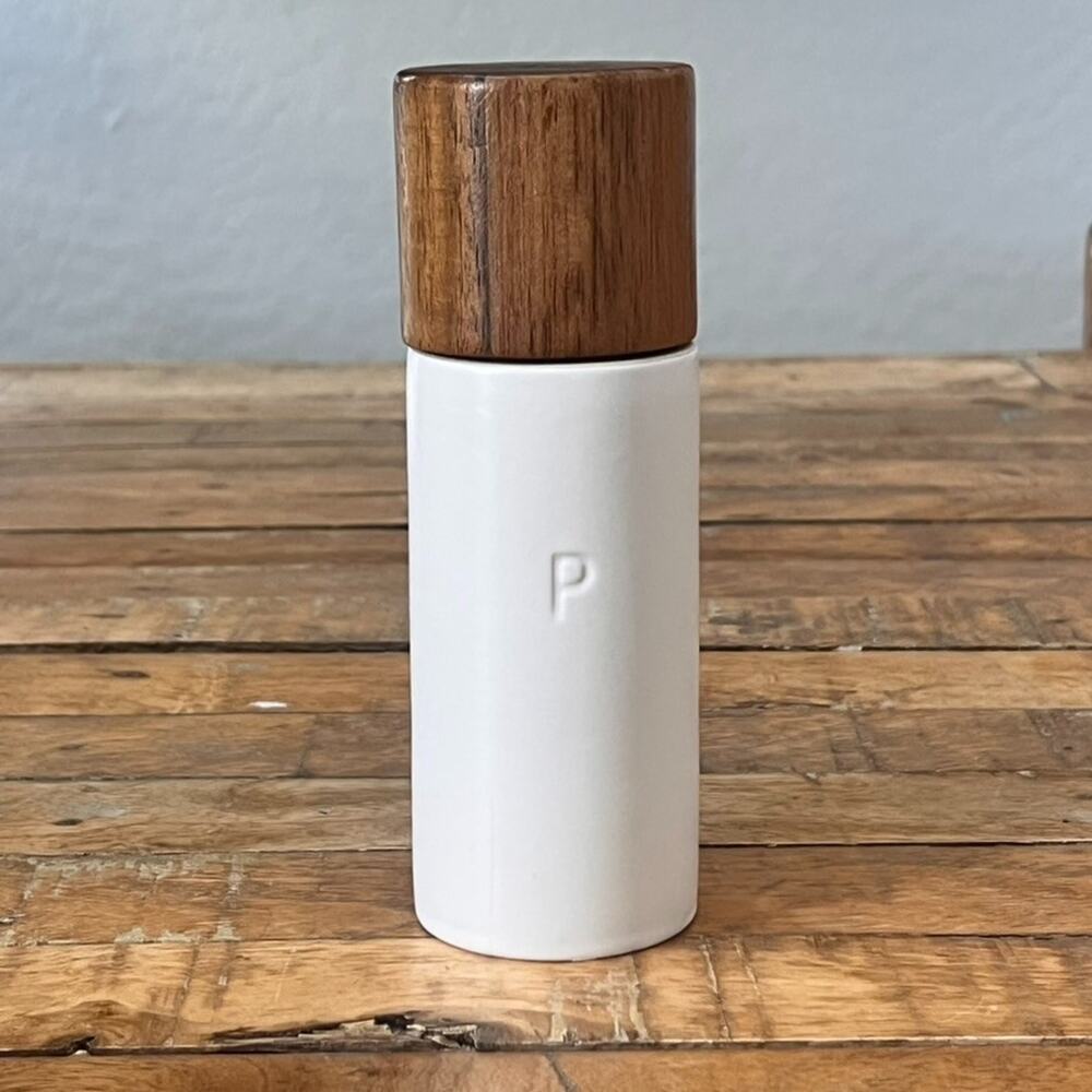 Figmint 8" Acacia/Ceramic Pepper Grinder Modern Ceramic Decor